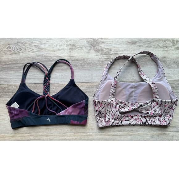 2 Joy Lab (set) size S bras. White/multi, navy/multi. Criss cross straps, active - Picture 3 of 5